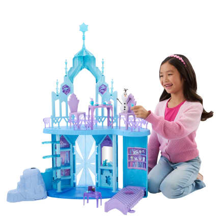Disney Frozen Elsa's Frozen Ice Palace Castle Playset With Olaf, 5 Play Areas & 21 Accessories - Imagen 1 de 6
