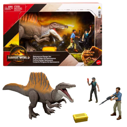 Jurassic World Rebirth Storypack With Exclusive Spinosaurus, 2 Human Figures & Accessories - Imagen 1 de 6