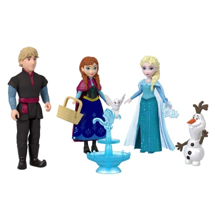 Disney Frozen Anna & Elsa Character Set With 4 Small Dolls & 4 Accessories inspired By Movie - Imagen 1 de 6