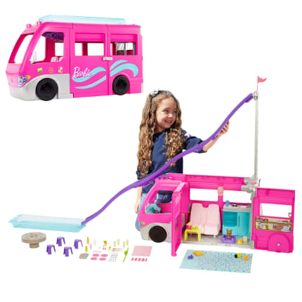 Barbie Camper, Doll Playset With 60 Accessories, 30-Inch Slide, Dream Camper - Image 1 of 6