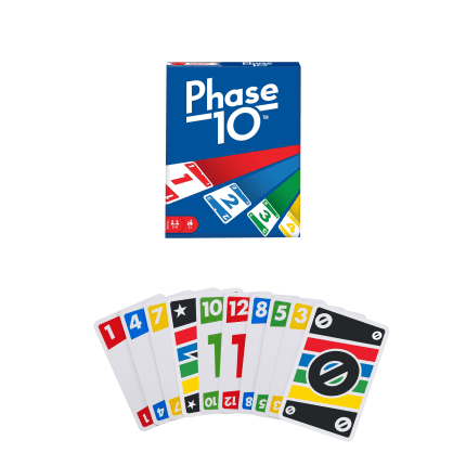 Phase 10 Card Game With Color Blind Accessible Deck For Kid, Adult & Family Nights & Parties - Image 1 of 6