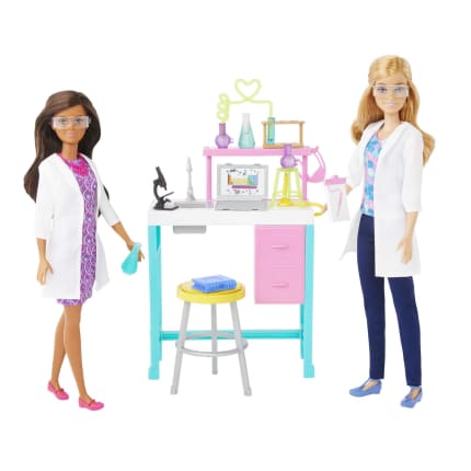 Barbie Science Lab Playset With 2 Dolls, Lab Bench And 10+ Accessories - Image 1 of 