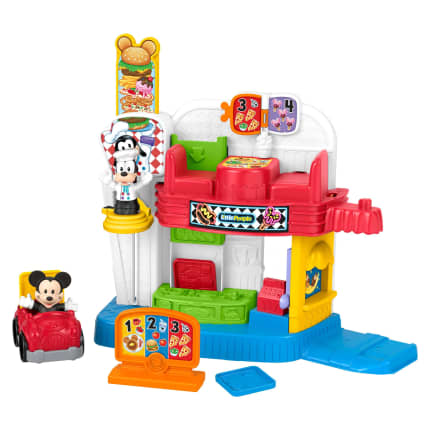 Fisher-Price Little People Disney Jr Mickey Mouse & Goofy's Silly Sounds Diner Toddler Playset - Image 1 of 
