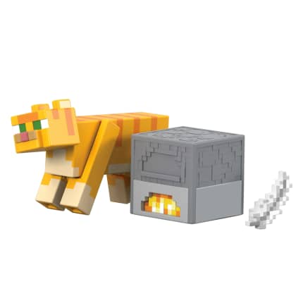 Minecraft Red Cat Action Figure & Accessories Set, 3.25-Inch Scale Collectible Toy - Image 1 of 