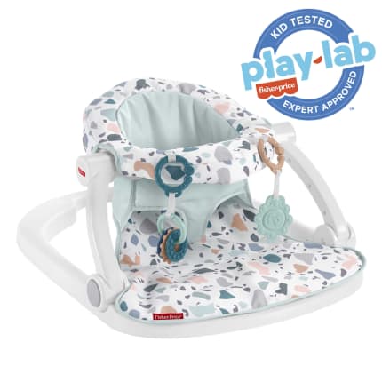 Fisher-Price Sit-Me-Up Floor Seat Portable Baby Chair With Toys, Pacific Pebble - Image 1 of 6