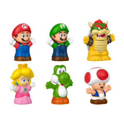 Fisher-Price Little People My Mario Figure 6-Pack Toy Set For Toddlers & Kids - Imagem 1 de 6