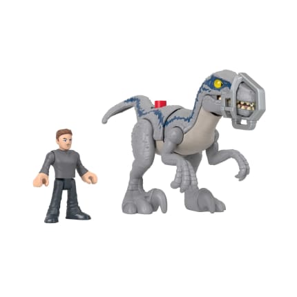 Imaginext Jurassic World Dominion Blue & Owen Dinosaur Toy Set, 3 Pieces, Preschool Toys - Image 1 of 6