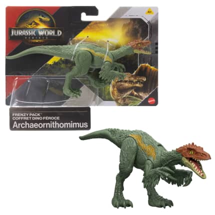 Jurassic World Rebirth Frenzy Pack Archaeornithomimus  Dinosaur Figure, Authentic Toy, Digital Play - Image 1 of 6