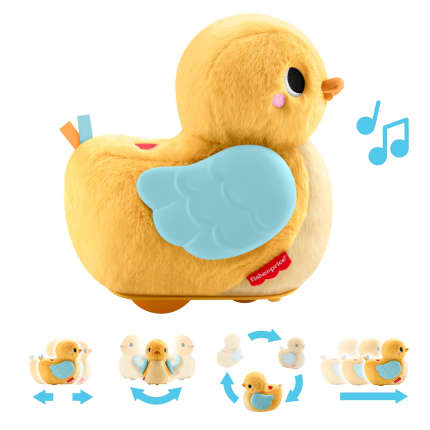 Fisher-Price 4-In-1 Cuddle & Crawl Duck, Baby Musical Tummy Time & Crawling Plush Toy - Image 1 of 
