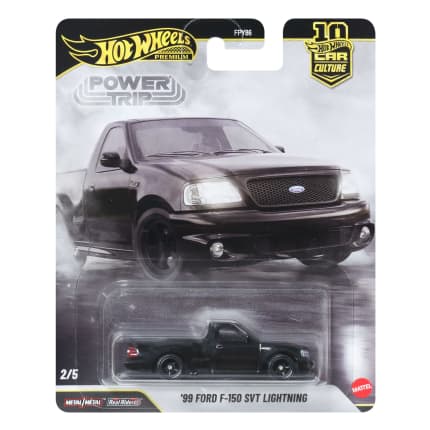 Hot Wheels Car Culture Premium 1:64 Scale Die-Cast ’99 Ford F150 Svt Lightning, Power Trip Truck - Imagem 1 de 6