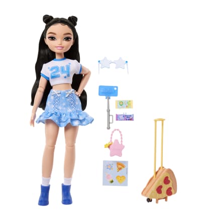 Barbie Dream Besties Weekend Getaway Renee Fashion Doll With 7 Travel Themed Accessories - Image 1 of 6