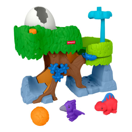 Fisher-Price Little People Dinosaur Hatch & Slide Playset Toddler Toy With 2 Figures - Image 1 of 6