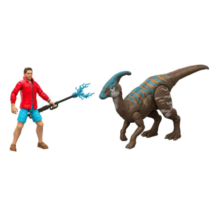 Jurassic World Rebirth Reuben Delgado & Parasaurolophus Figures Pack, 3.75-Inch Scale - Image 1 of 5