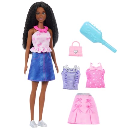 Barbie Easy To Dress Brooklyn Doll Featuring Easy To Dress, Snap On Fashions, Fashion Dolls With Brunette Brushable Hair - Imagen 1 de 6