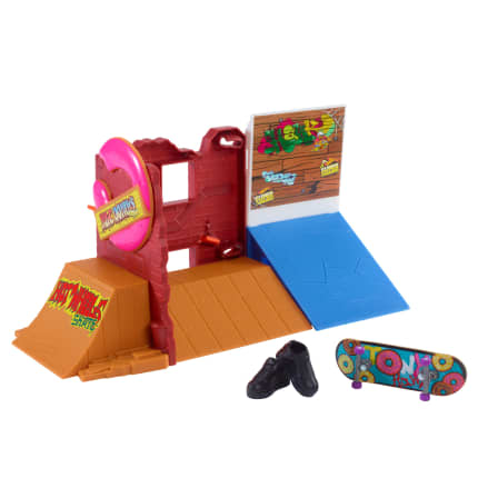 Hot Wheels Skate Donut Skatepark With Tony Hawk Fingerboard & Pair Of Skate Shoes - Image 1 of 
