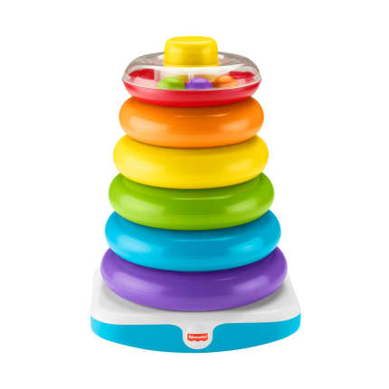 Fisher-Price Giant Rock-A-Stack Baby Toy, Ring Stacking Toy For Infants And Toddlers, 14+ Inches Tall - Image 1 of 6