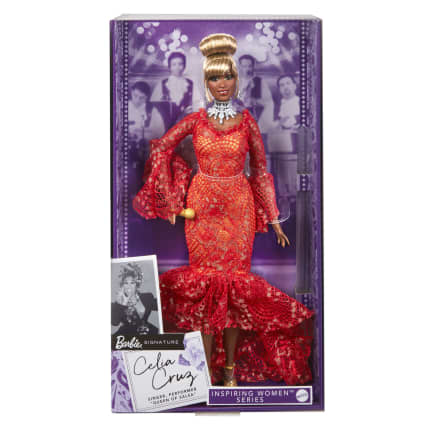 Collector Barbie Doll, Celia Cruz in Red Dress, Barbie inspiring Women - Image 1 of 6