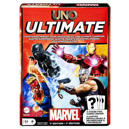 UNO Ultimate Marvel Card Game With 4 Collectible Foil Cards - Imagem 1 de 6