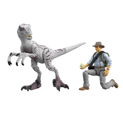 Jurassic World Toys Dr Grant & Raptor Figures Hammond Collection - Image 1 of 6