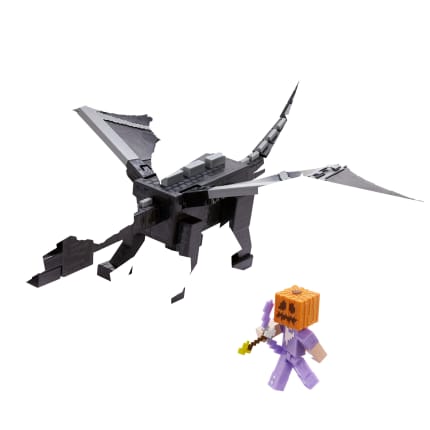 Minecraft Ultimate Ender Dragon & Steve Action Figure Set With Lights, Sounds, Mist & Color Change - Imagen 1 de 