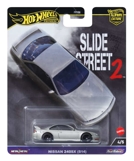 Hot Wheels Premium Car Culture Slide Street Nissan Silvia S14 1:64 Scale Collectible Toy Vehicle - Image 1 of 6