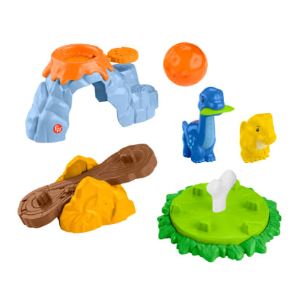 Fisher-Price Little People Spin & Play Dinosaur Playground Toddler Playset, 6 Pieces - Image 1 of 6