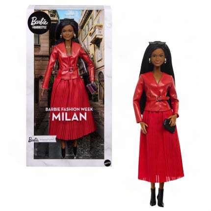 Barbie Signature Collectible Fashion Doll, Barbiestyle Fashion Week Doll Milan Street Style Clothes - Image 1 of 