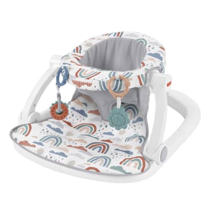Fisher-Price Sit-Me-Up Floor Seat Portable Baby Chair With Toys, Rainbow Showers - Image 1 of 6