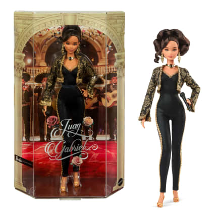 Barbie Signature Juan Gabriel Collectible Doll in Chic Black And Gold Suit - Image 1 of 6