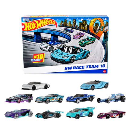 Hot Wheels Race Car 10-Pack, Set Of 10 1:64 Scale Toy Vehicles - Imagem 1 de 6