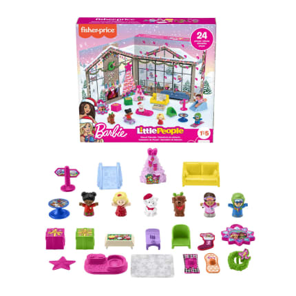 Fisher-Price Little People Barbie Advent Calendar Playset, Christmas Gift For Toddlers, 24 Toys - Imagem 1 de 6