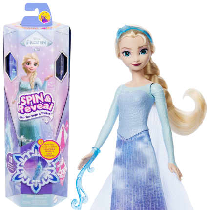 Disney Frozen Spin & Reveal Elsa Fashion Doll & Accessories With 11 Surprises From Disney Movie - Image 1 of 6