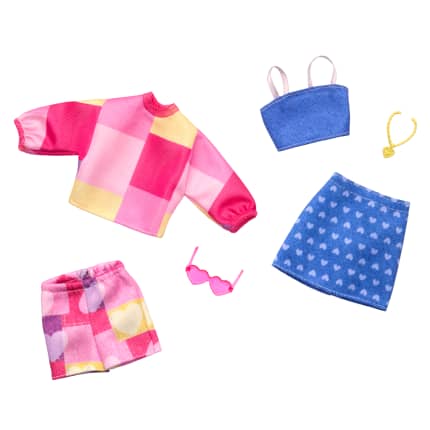 Barbie Tenues Coffret de 2 Tenues Rose et Bleu et Accessoires - Image 1 of 1