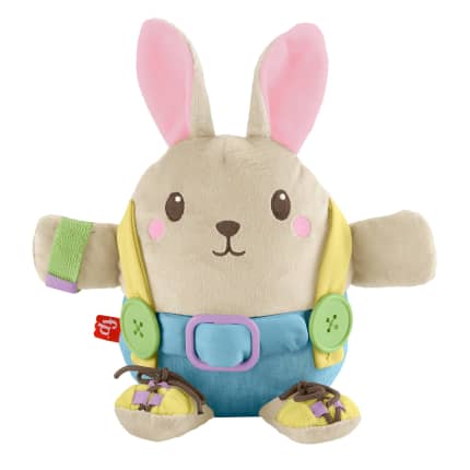 Fisher-Price Learn To Dress Bunny Plush Animal Doll Educational Activity Toy For Toddlers - Image 1 of 6