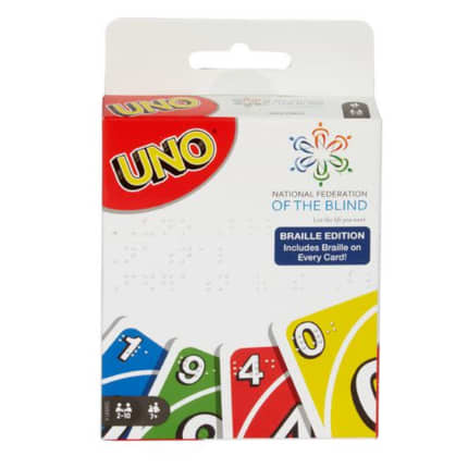 UNO Braille Card Game For Blind & Low Vision Players - Image 1 of 6