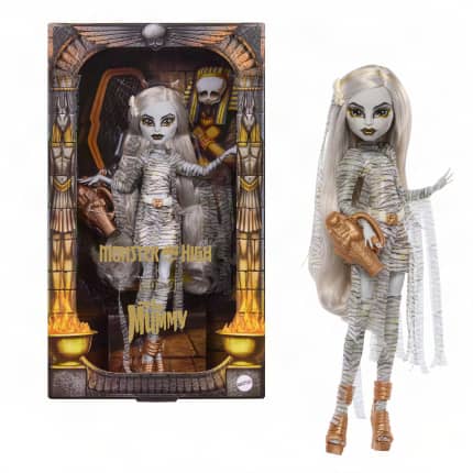 Monster High Skullector Muñeca de Colección Universal Monsters The Mummy con Vestido Cruzado y Bolso de Sarcófago - Image 1 of 