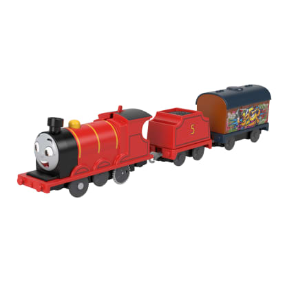 Thomas & Friends Graffiti James Motorized Toy Train Engine With Tender & Cargo Car For Kids - Image 1 of 6