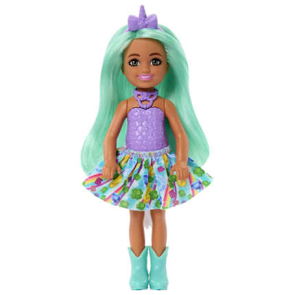 Unicorn-Inspired Chelsea Barbie Doll With Green Hair, Unicorn Toys - Image 1 of 6