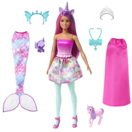 Barbie Doll And Fantasy Pets, Dress-Up Doll, Mermaid Tail And Skirt - Image 1 of 6