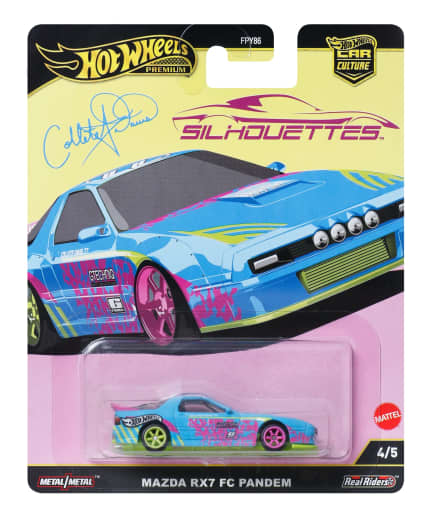 Hot Wheels Premium Car Culture Silhouettes Mazda Rx7 Fc Pandem 1:64 Scale Collectible Toy Vehicle - Image 1 of 6