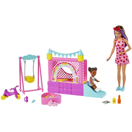 Barbie Skipper Babysitters Inc. Bounce House Playset With Dolls & Accessories - Image 1 of 6