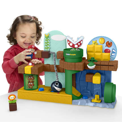 Fisher-Price Little People My Mario Adventure Playset, Musical Toddler Toy With 2 Figures - Imagem 1 de 6