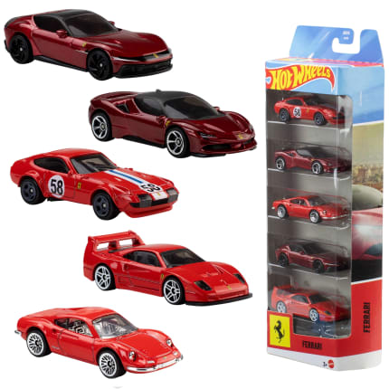 Hot Wheels Diecast Veículo de Brinquedo Pacote com 5 Carros Rosso - Imagen 1 de 6