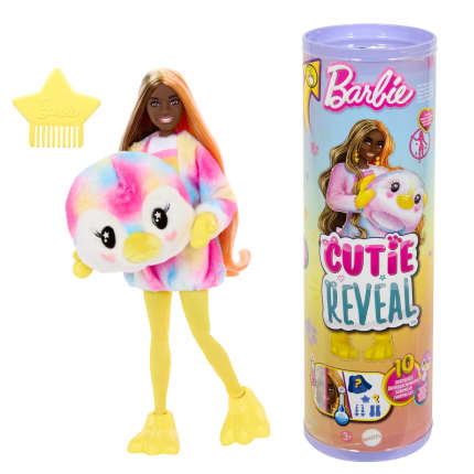 Barbie Cutie Reveal Penguin Doll & Accessories, Color Dream Series With 10 Surprises - Imagen 1 de 6
