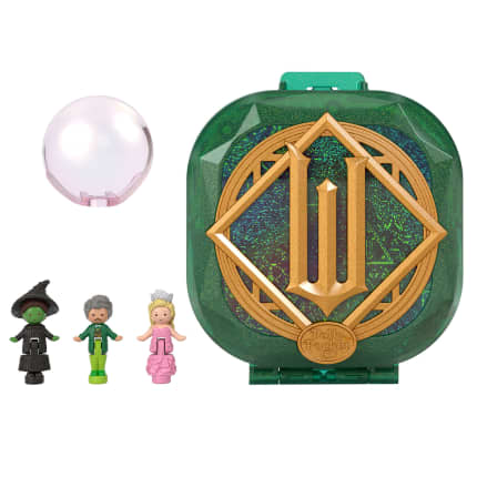 Polly Pocket Micro Dolls And Playset, Collector Wicked Compact With Hat And Bubble Accessories - Image 1 of 6