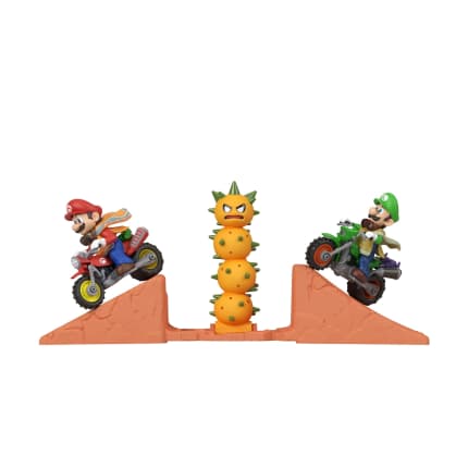 Hot Wheels Mario Kart Mario & Luigi Desert Jump Inspired By The Super Mario Galaxy Movie With 2 Motos - Image 1 of 4