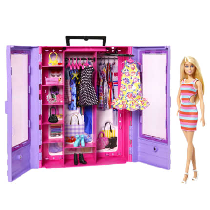 Barbie Ultimate Closet Doll And Playset Portable Fashion Toy With Doll, Clothes And Accessories - Image 1 of 6