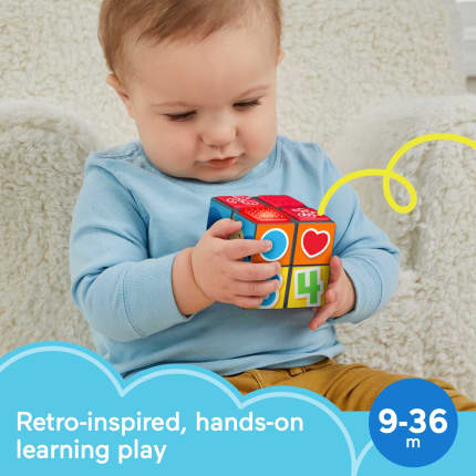 Fisher-Price Baby Learning Toy With Lights And Music, Puppy's Activity Cube - French Version - Image 1 of 4