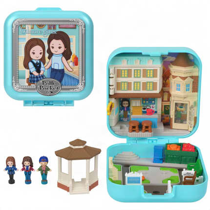 Polly Pocket Gilmore Girls Compact Playset With Micro Lorelai, Rory & Luke Dolls & Gazebo Accessory - Image 1 of 