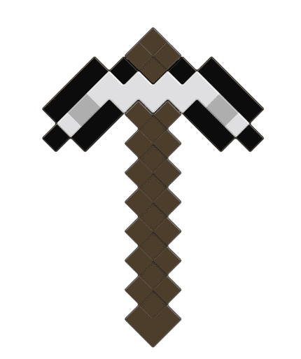 Minecraft Role-Play Toy Accessory Collection, Pixelated Design - Image 1 of 6